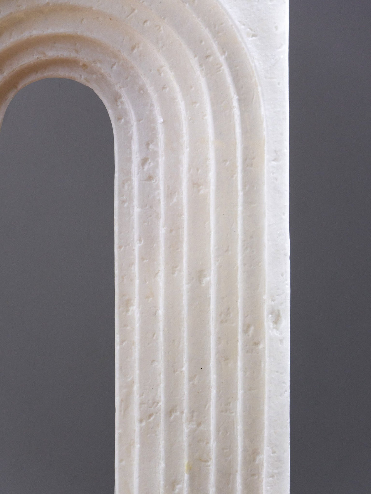 White Ribbed Arch Sculpture - The Golden Theory