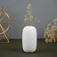 White Ribbed Ceramic Vase with Textured Design - The Golden Theory