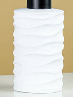 White Ripple Texture Ceramic Soap Dispenser - The Golden Theory