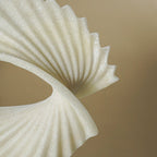 White Spiral Motion Sculpture Marble Finish - The Golden Theory
