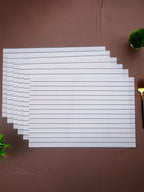 White Striped Table Mats | Set of 2,4,6 - The Golden Theory