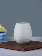 White Textured Bathroom Set – Minimalist Ceramic Bath Accessories - The Golden Theory