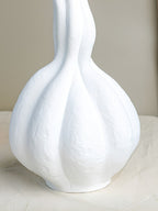White Textured Wave Design Vase - The Golden Theory