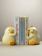 Yellow Ceramic Duck-Shaped Hugging Bookends - The Golden Theory
