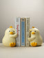 Yellow Ceramic Duck-Shaped Hugging Bookends - The Golden Theory