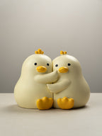 Yellow Ceramic Duck-Shaped Hugging Bookends - The Golden Theory