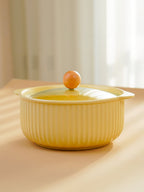 Yellow Sand Ceramic Casserole - The Golden Theory