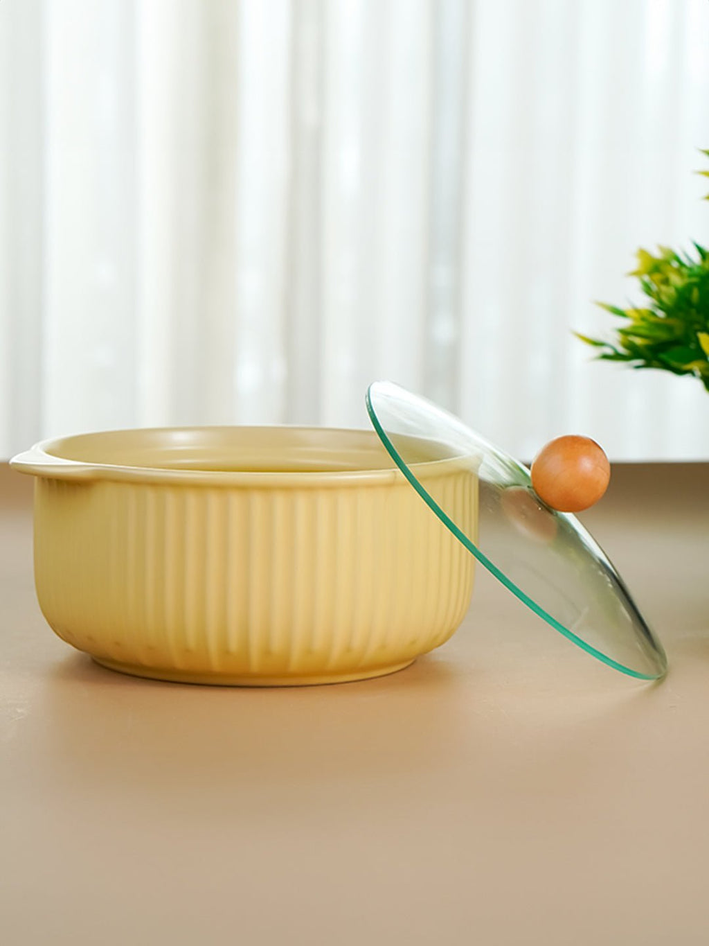 Yellow Sand Ceramic Casserole - The Golden Theory