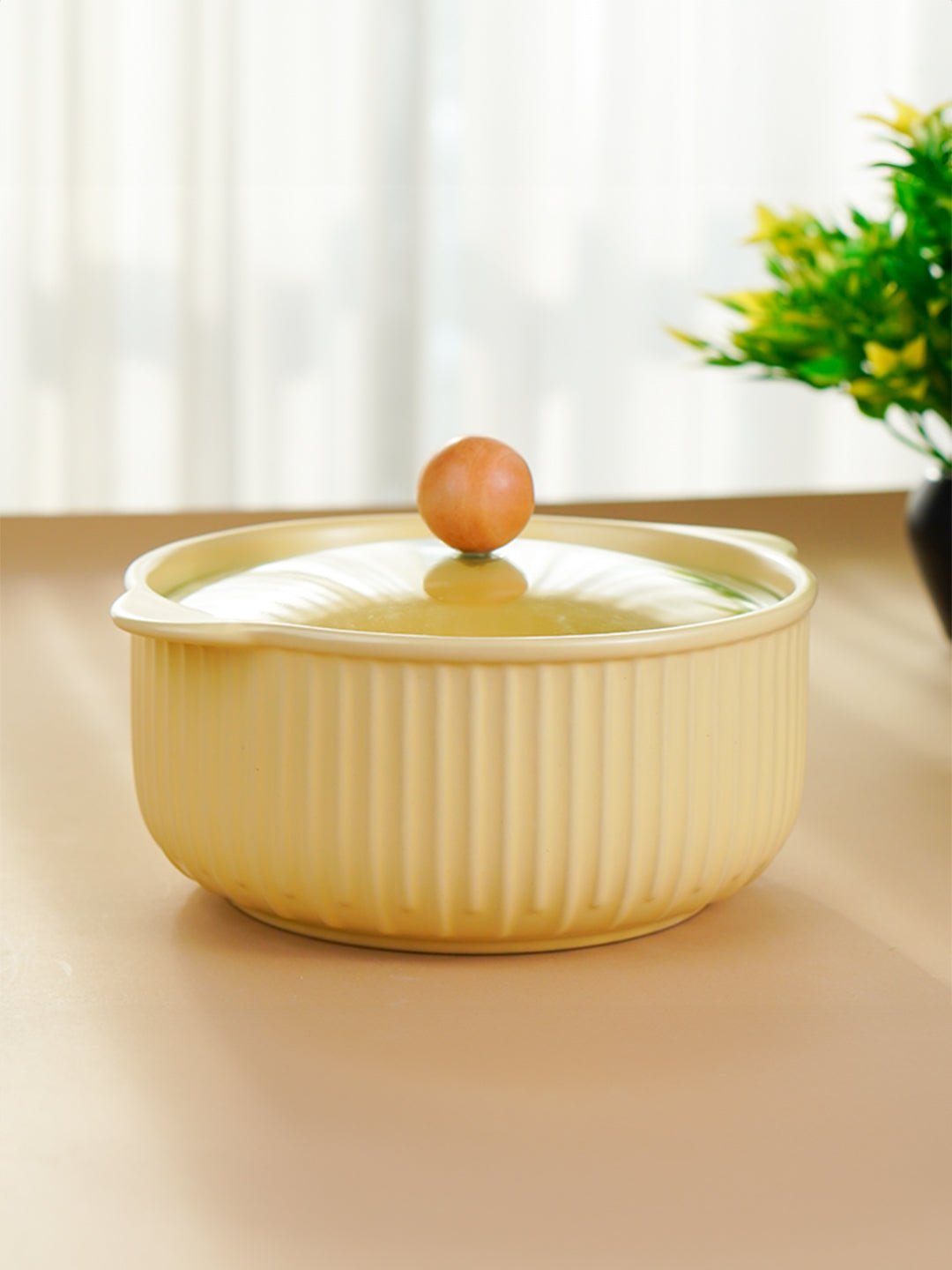Yellow Sand Ceramic Casserole - The Golden Theory Main image
