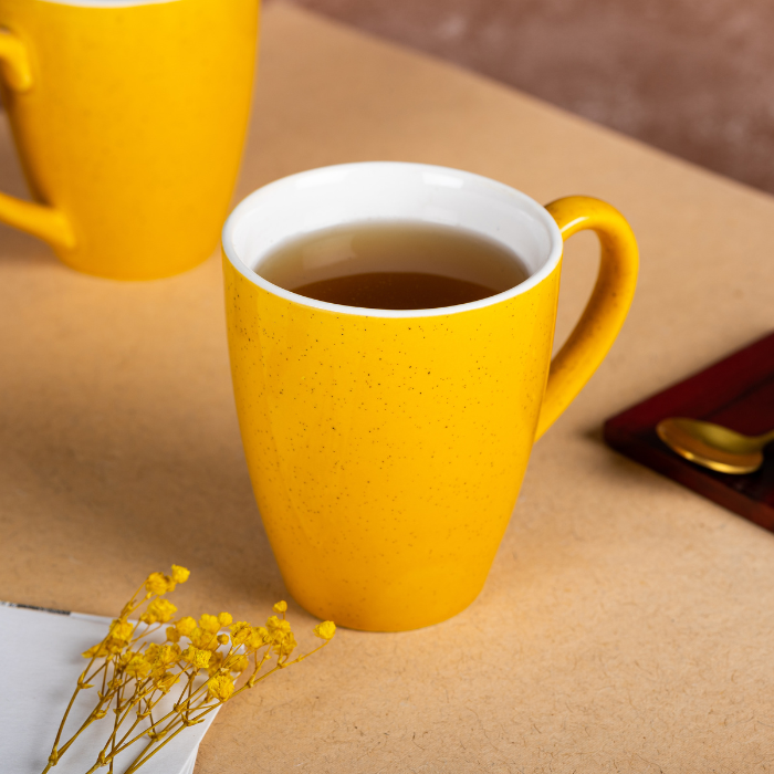 Yellow Solid Color Ceramic Coffee Mug