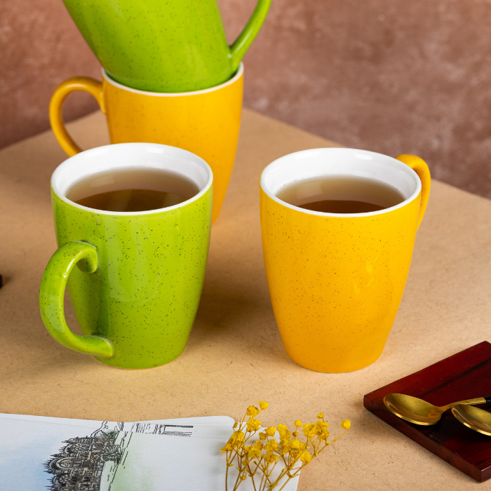 Yellow Solid Color Ceramic Coffee Mug