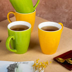 Yellow Solid Color Ceramic Coffee Mug