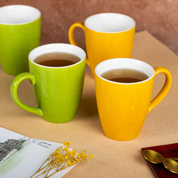 Yellow Solid Color Ceramic Coffee Mug