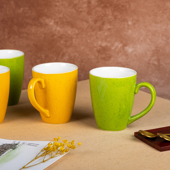 Yellow Solid Color Ceramic Coffee Mug