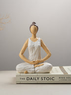 Yoga Figurine in White with Neutral Accents - The Golden Theory
