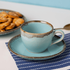 Brown Sugar Glaze Cup and Saucer | Set of 6 - The Golden Theory