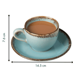 Brown Sugar Glaze Cup and Saucer | Set of 6 - The Golden Theory