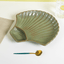 Green Color Shell-Shaped Platter - The Golden Theory