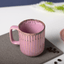 Pink Color Ceramic Coffee Mug with Brown Drops Border - The Golden Theory