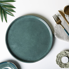 Solid Blue Color Round 8'' Quarter Plate - The Golden Theory